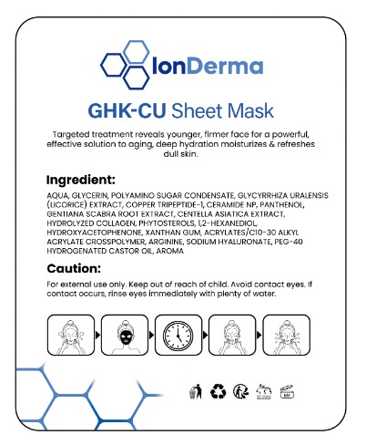GHK-Cu + HLA Sheet Mask (25 mL) – 10 Pack - Image 2